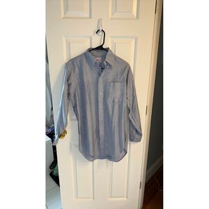 Classic Brooks Brothers Oxford Button-Down Shirt in Light Blue Cotton 14.5